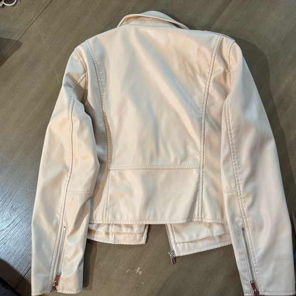 Nine West Women's Cream Vegan Leather Jacket - Picture 2 of 5